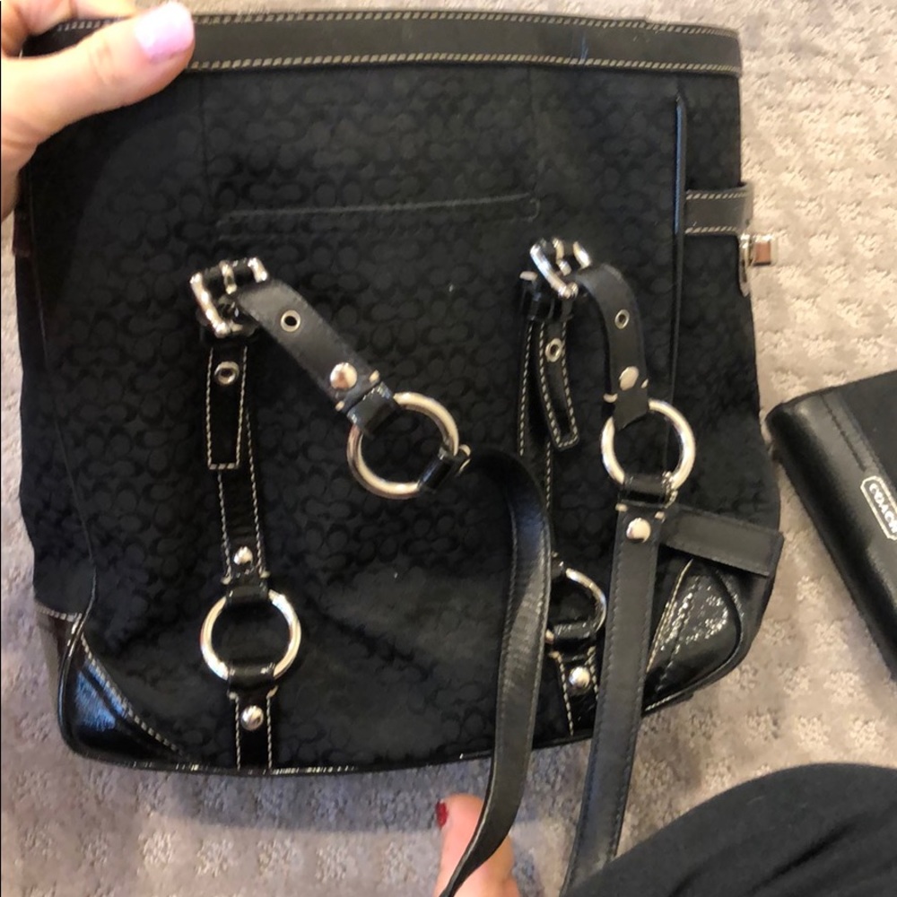 Coach bag with matching wallet